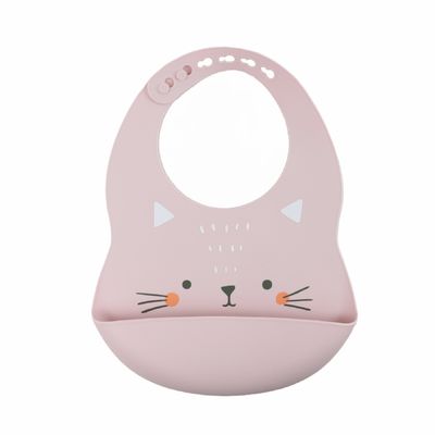 Résistant à l'eau doux libre de bavoir de bébé de silicone de BPA avec imprimer le modèle animal
