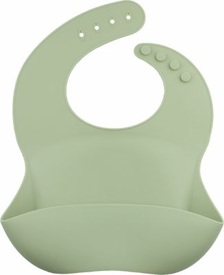 Doux sûr de silicone de bavoir réglable de receveur pour l'alimentation d'enfants de bébé