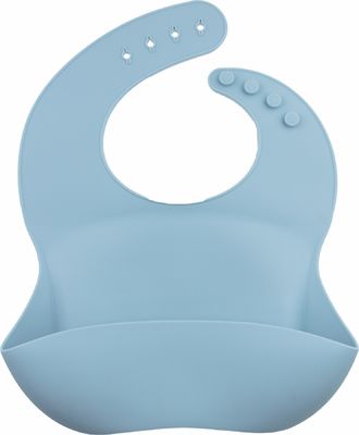Bavoir réglable de bébé de silicone de catégorie comestible pour l'alimentation d'enfants en bas âge
