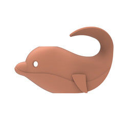 Silicone fait sur commande mignon, couverture de bec de baignoire avec la forme de dauphin de rhinocéros