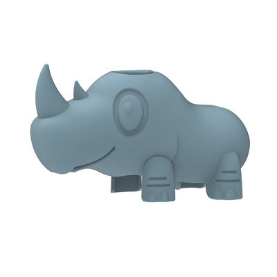 Couverture de bec d'eau de baignoire de couleurs de Pantone Forme mignonne de rhinocéros de bande dessinée libre de BPA