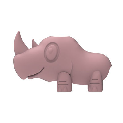 Couverture de bec d'eau de baignoire de couleurs de Pantone Forme mignonne de rhinocéros de bande dessinée libre de BPA