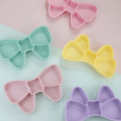 Le bavoir d'ensemble de vaisselle de silicone de sevrage de Geschirr de bébé plaquent la fourchette de couteau de cuillère d'acier inoxydable