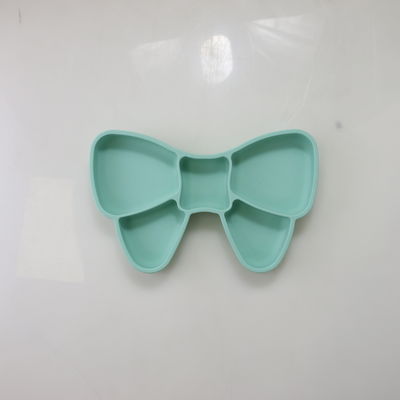Plat de alimentation BPA d'arc de silicone de bébé fait sur commande d'aspiration catégorie comestible libre