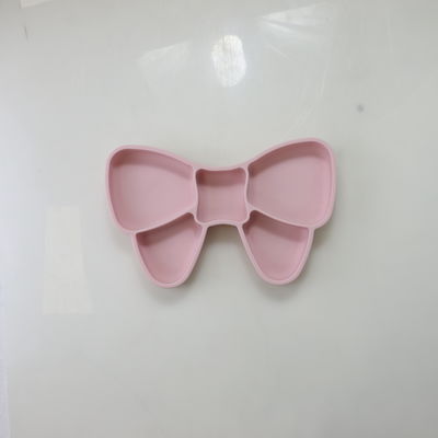 Plat de alimentation BPA d'arc de silicone de bébé fait sur commande d'aspiration catégorie comestible libre