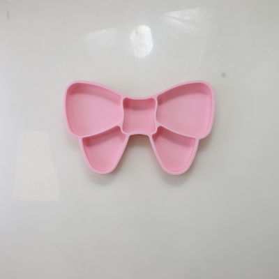 Plat de alimentation BPA d'arc de silicone de bébé fait sur commande d'aspiration catégorie comestible libre
