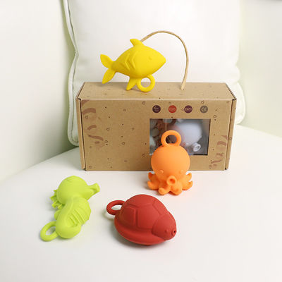 Enfants d'enfants de nouveau venu flottant les jouets libres de l'eau de silicone de dentition de catégorie comestible de bpa de jouets de silicone de bain