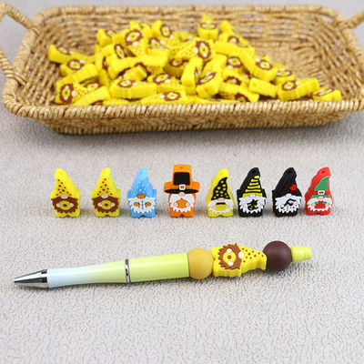 Perles focales de bande dessinée de Gnomes mignons de silicone 100 PCs bas MOQ fait sur commande