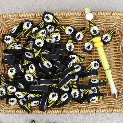 Perles focales de bande dessinée de Gnomes mignons de silicone 100 PCs bas MOQ fait sur commande