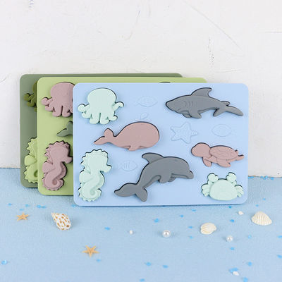 Écologique libre du puzzle BPA de silicone du monde d'océan pour l'éducation d'enfants