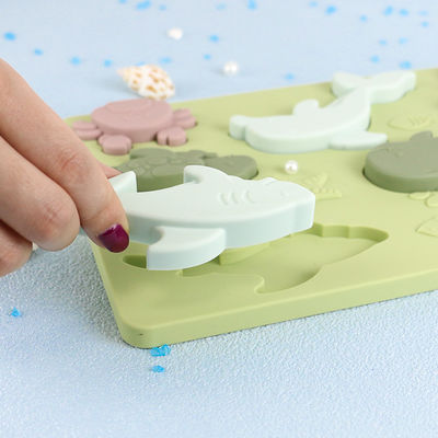 Écologique libre du puzzle BPA de silicone du monde d'océan pour l'éducation d'enfants