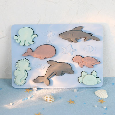 Écologique libre du puzzle BPA de silicone du monde d'océan pour l'éducation d'enfants
