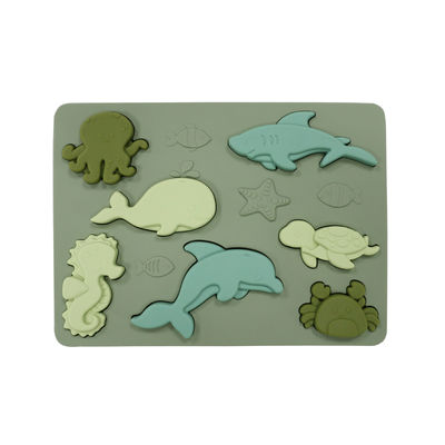 Écologique libre du puzzle BPA de silicone du monde d'océan pour l'éducation d'enfants