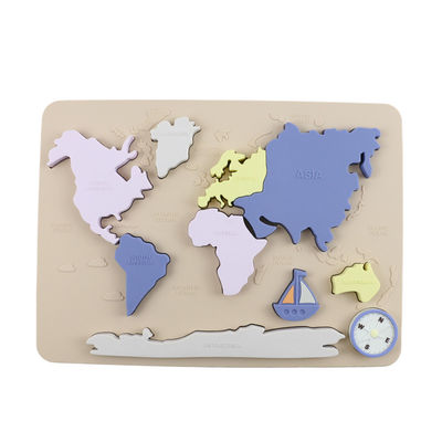 Puzzle en silicone sans BPA qui respecte l'environnement pour les puzzles de dentition en silicone de l'éducation des enfants