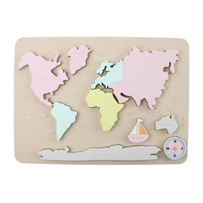 Puzzle en silicone sans BPA qui respecte l'environnement pour les puzzles de dentition en silicone de l'éducation des enfants