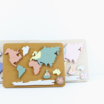 Puzzle en silicone sans BPA qui respecte l'environnement pour les puzzles de dentition en silicone de l'éducation des enfants