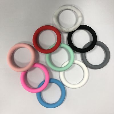 Perles focales de joint circulaire de silicone en gros de PISSEN pour des keychains de DIY