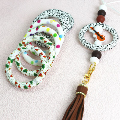 Le silicone a imprimé O Ring Beads pour toute la chaîne principale de l'utilisation DIY de personnes ou toute autre décoration