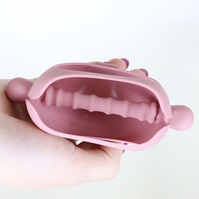 Divers silicone fait sur commande Teether de poignée de poignée de forme de porc de formes pour le bébé avec de diverses conceptions