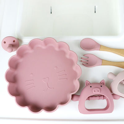 Divers silicone fait sur commande Teether de poignée de poignée de forme de porc de formes pour le bébé avec de diverses conceptions