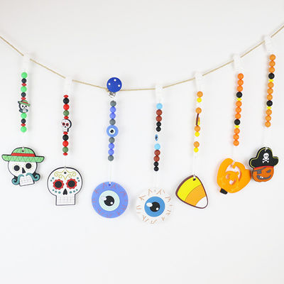 Silicone mou et flexible Teether pendant 0-36 mois du bébé DIY de silicone de keychains de teether pour Halloween