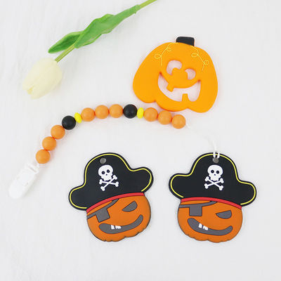 Silicone mou et flexible Teether pendant 0-36 mois du bébé DIY de silicone de keychains de teether pour Halloween