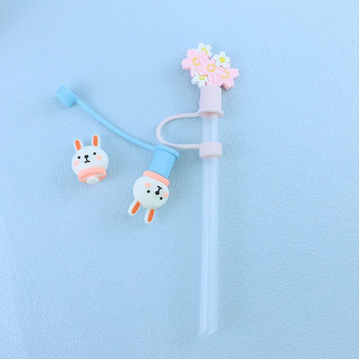 Paille de taille de matériau différente non toxique/breloques Sippy Topper couverture de paille en silicone