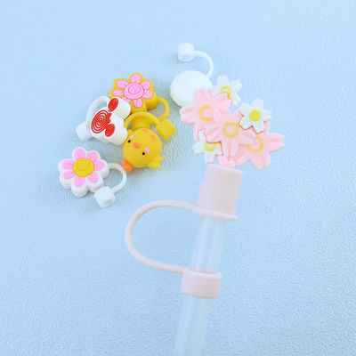 Paille de taille de matériau différente non toxique/breloques Sippy Topper couverture de paille en silicone