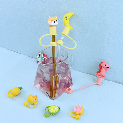 Paille de taille de matériau différente non toxique/breloques Sippy Topper couverture de paille en silicone