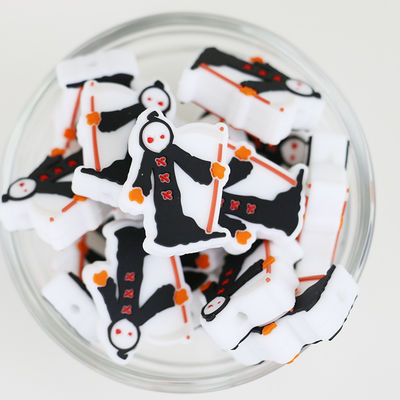 La dentition sûre de silicone de 100% perle non-toxique pour des bébés et badine les perles focales de silicone de DIY Halloween
