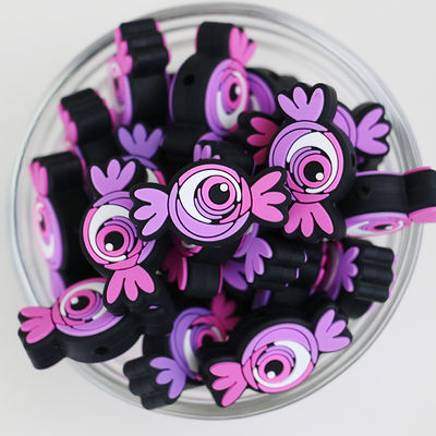 La dentition sûre de silicone de 100% perle non-toxique pour des bébés et badine les perles focales de silicone de DIY Halloween