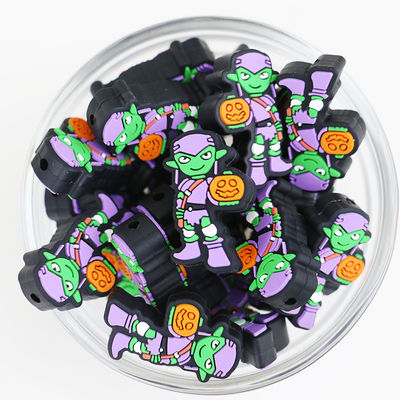 La dentition sûre de silicone de 100% perle non-toxique pour des bébés et badine les perles focales de silicone de DIY Halloween
