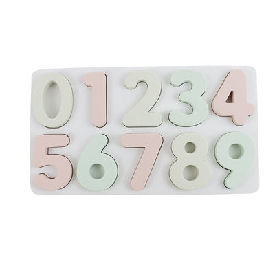 Bas écologique libre en gros du puzzle BPA de nombre de silicone de MOQ pour l'éducation d'enfants