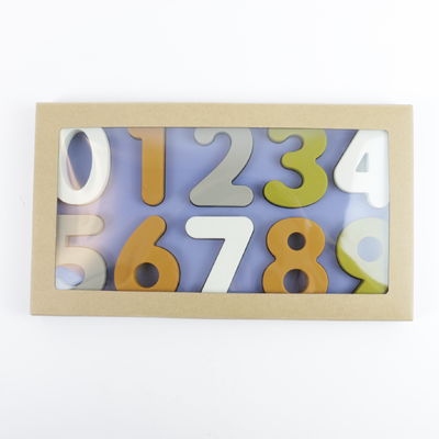 Bas écologique libre en gros du puzzle BPA de nombre de silicone de MOQ pour l'éducation d'enfants