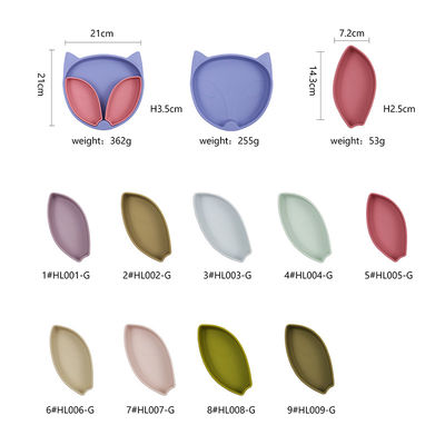 Le silicone non toxique d'enfant en bas âge a divisé le lave-vaisselle animal Safe de plats de forme