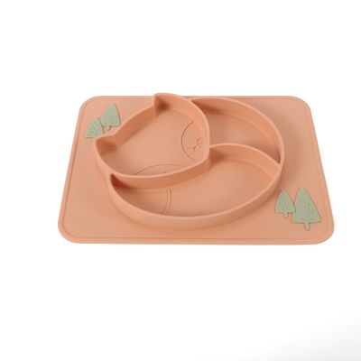 La cuvette pliable de silicone plaque l'animal coloré multi résistant à la chaleur
