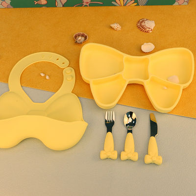 Coffret cadeau en Silicone, ensemble de vaisselle pour enfants filles, écologique, Durable, qualité alimentaire