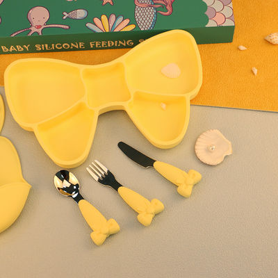 Coffret cadeau en Silicone, ensemble de vaisselle pour enfants filles, écologique, Durable, qualité alimentaire