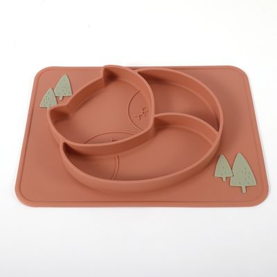 Design d'animaux en silicone pour tout-petits Plaques pliables en bocal multicolore