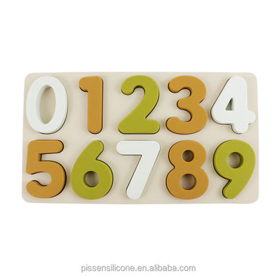 Puzzle éducatif en silicone lisse avec un matériau non toxique et écologique
