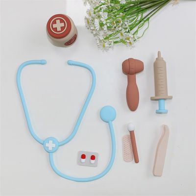 Jouets pour bébés en silicone avec fonctionnalité de jeu de rôle de 8 pièces