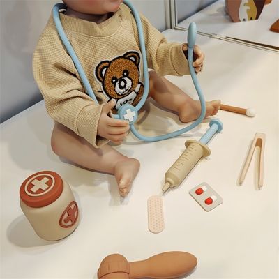 Jouets pour bébés en silicone avec fonctionnalité de jeu de rôle de 8 pièces