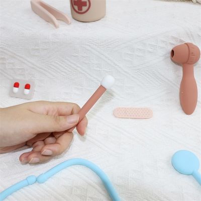 ODM Jouets en silicone pour bébés Eco-friendly MOQ 100 BPA Free Kids Kit de silicone pour médecin