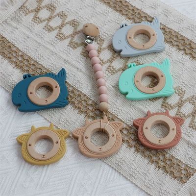Soigner les gencives douloureuses Silicone bébé dentition Dentissage Jouer à la baleine de mouton lisse