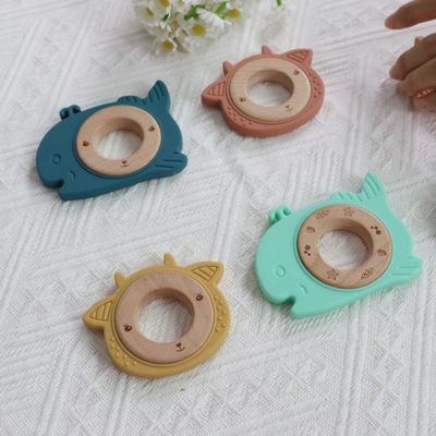 Soigner les gencives douloureuses Silicone bébé dentition Dentissage Jouer à la baleine de mouton lisse