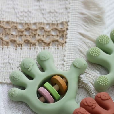 Jouets en forme de main en silicone doux pour bébés, en silicone, en dentition, en ronflement, en forme de paume: sans BPA, non toxique, mâchable
