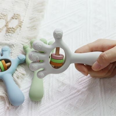 Jouets en forme de main en silicone doux pour bébés, en silicone, en dentition, en ronflement, en forme de paume: sans BPA, non toxique, mâchable
