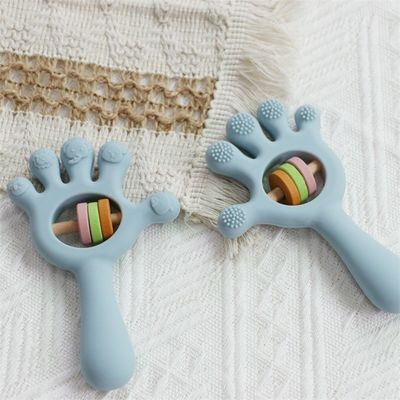 Jouets en forme de main en silicone doux pour bébés, en silicone, en dentition, en ronflement, en forme de paume: sans BPA, non toxique, mâchable