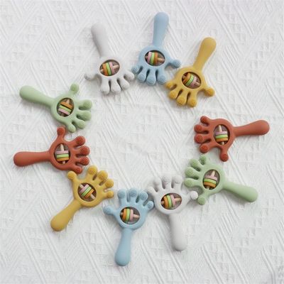 Jouets en forme de main en silicone doux pour bébés, en silicone, en dentition, en ronflement, en forme de paume: sans BPA, non toxique, mâchable