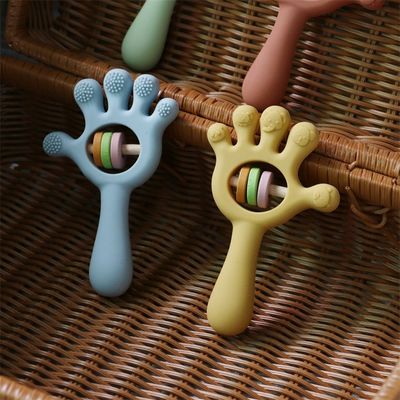 Jouets en forme de main en silicone doux pour bébés, en silicone, en dentition, en ronflement, en forme de paume: sans BPA, non toxique, mâchable